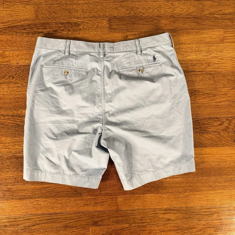Polo Ralph Lauren Flat-Front Stretch Classic Fit Chino Shorts blue Size 40